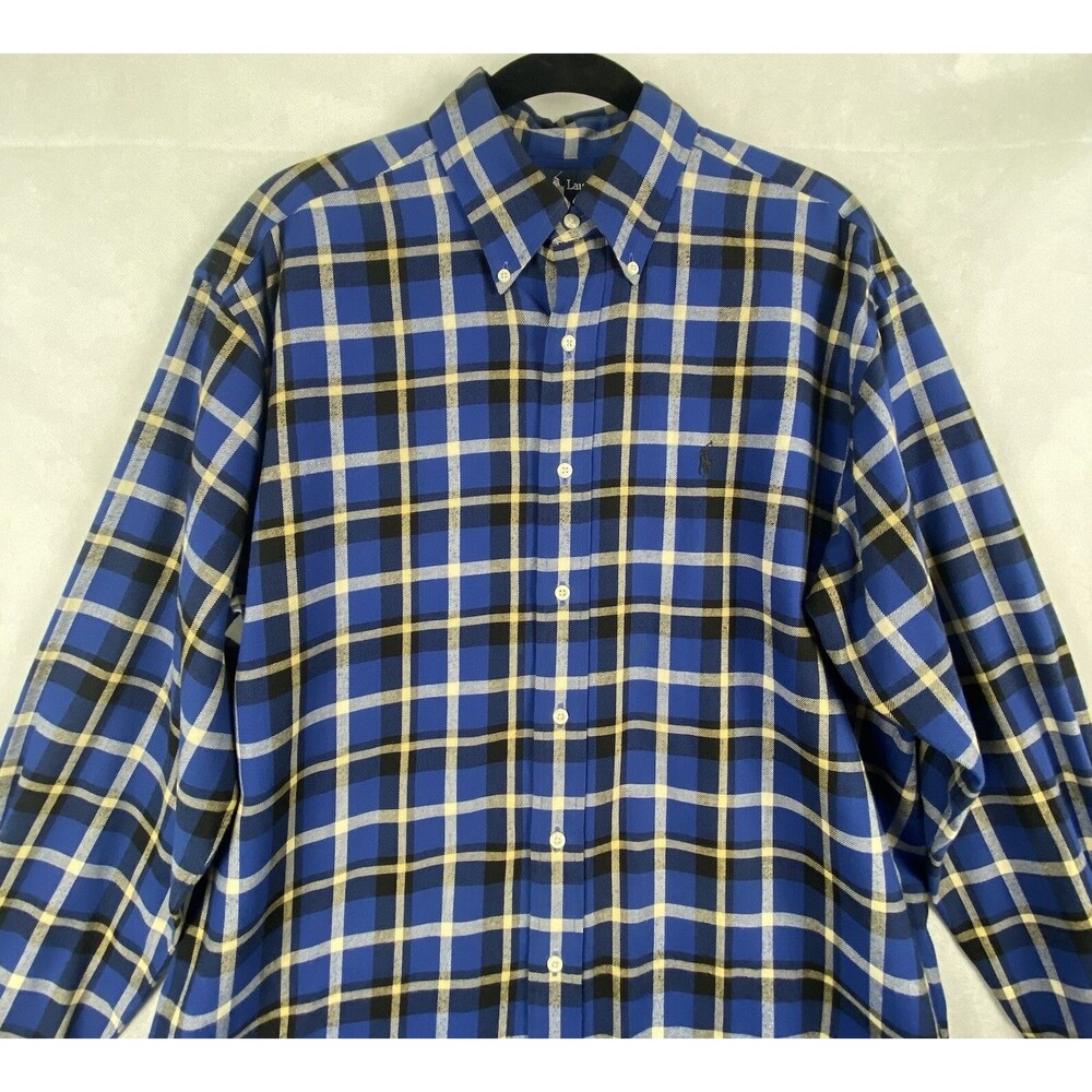 Vintage Ralph Lauren Polo Blaire Shirt Mens M Plaid Flannel 100% Cotton MINT! - Picture 2 of 12